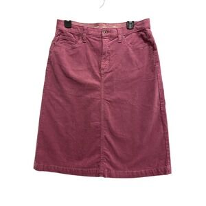 St Johns Bay Corduroy Skirt Pink‎ A Line Midi Size 10P